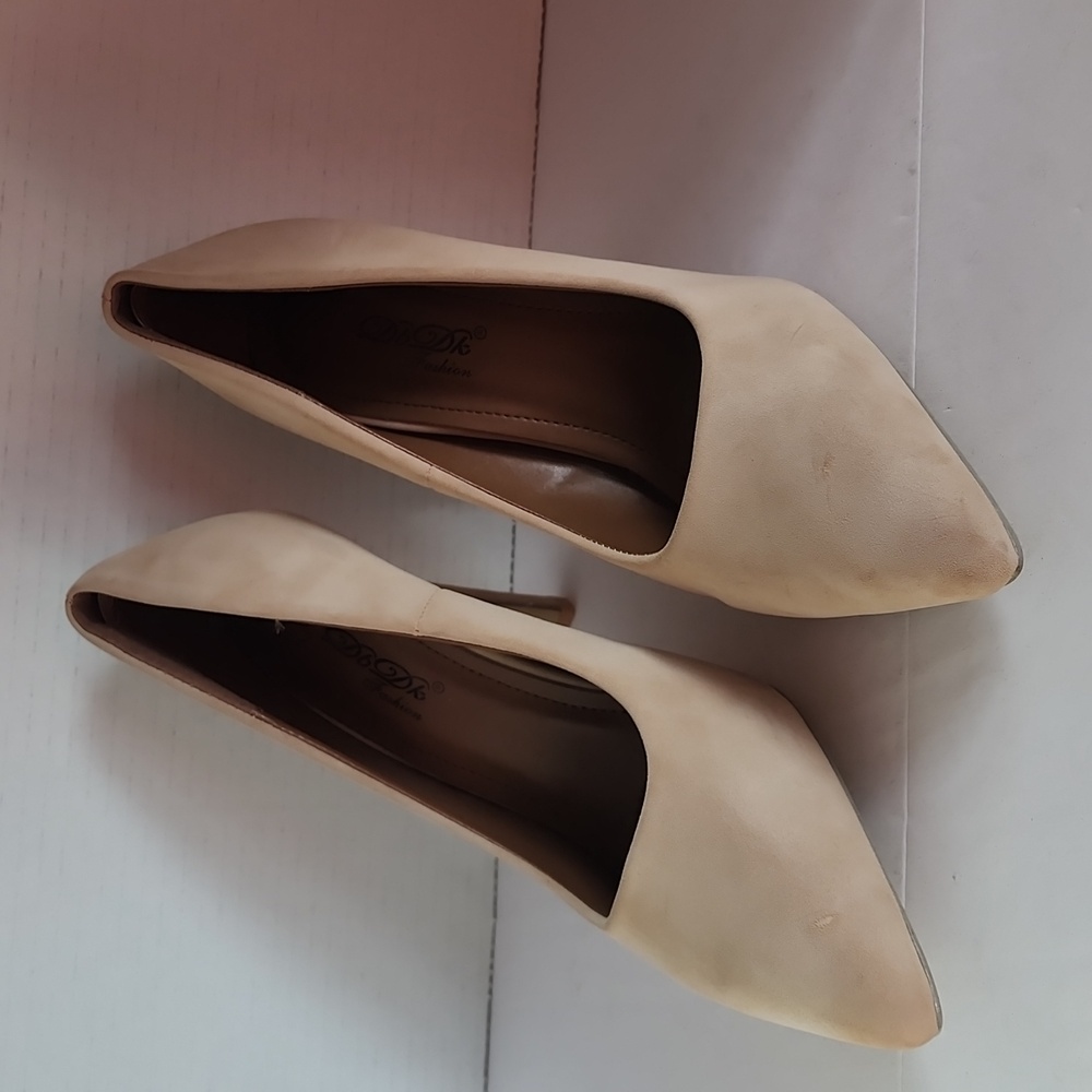Sale  Nude Color Faux Suede Stellito Heel size 10
